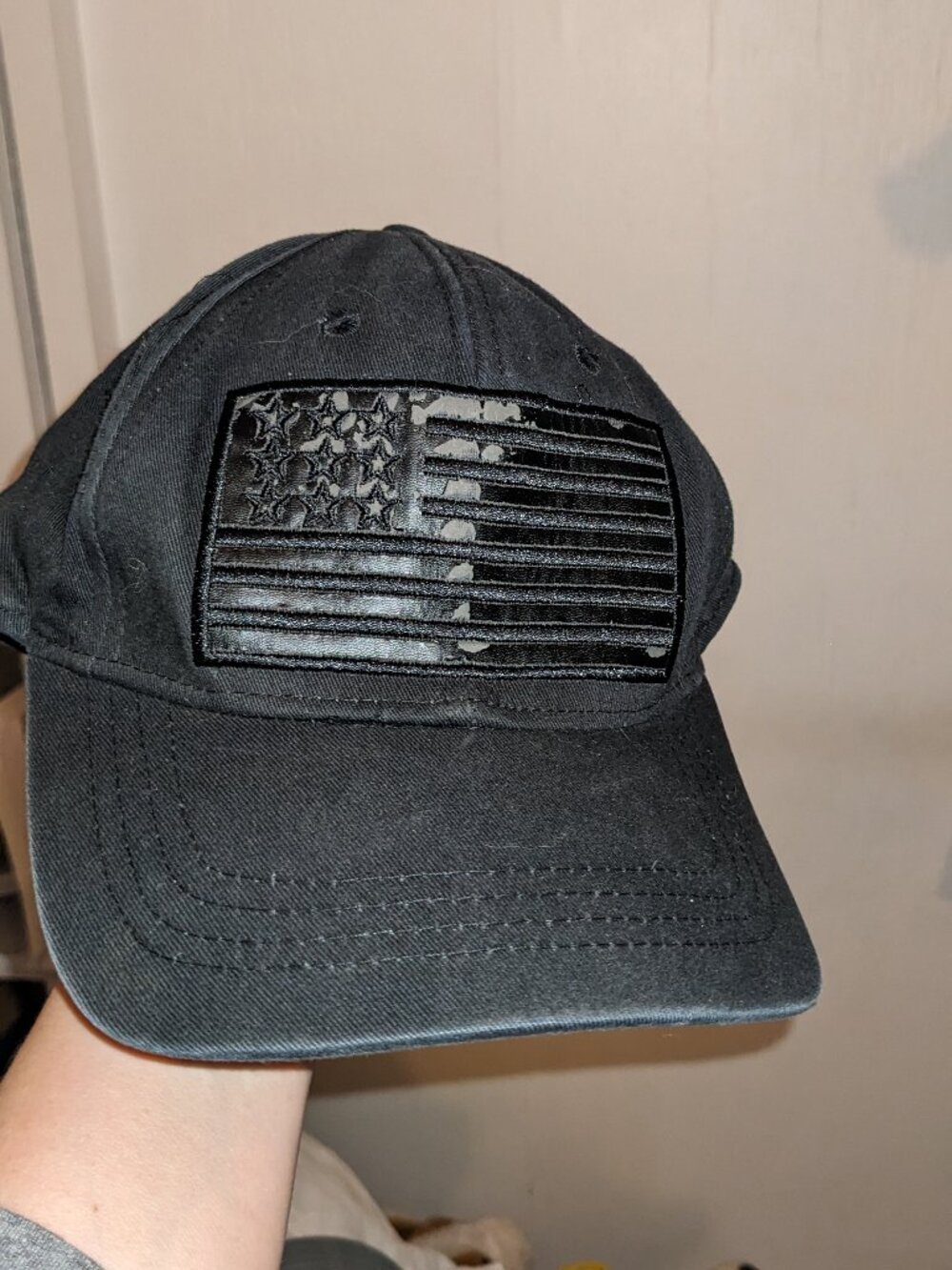 USA Black Baseball Hat Cap